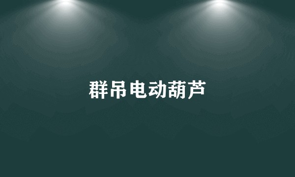 群吊电动葫芦