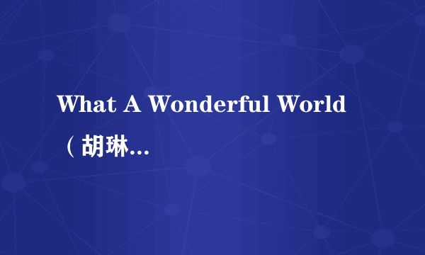 What A Wonderful World(胡琳演唱的歌曲)