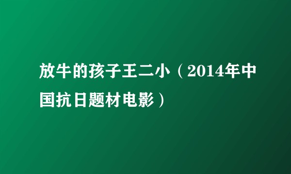 放牛的孩子王二小（2014年中国抗日题材电影）