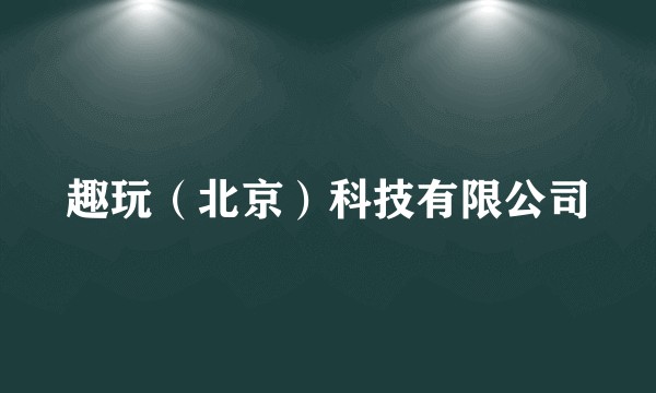 趣玩（北京）科技有限公司