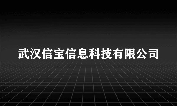 武汉信宝信息科技有限公司