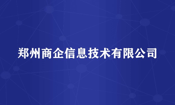 郑州商企信息技术有限公司