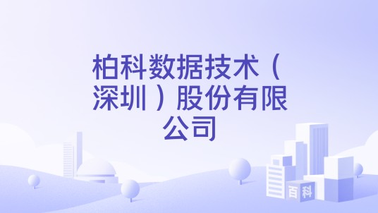 柏科数据技术（深圳）股份有限公司
