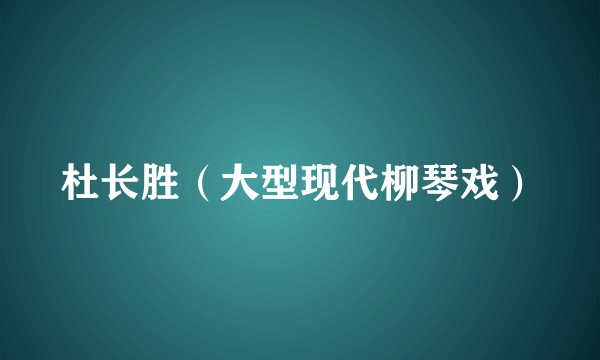 杜长胜（大型现代柳琴戏）