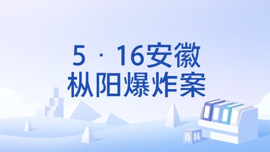 5·16安徽枞阳爆炸案