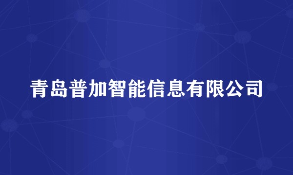青岛普加智能信息有限公司
