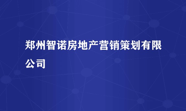 郑州智诺房地产营销策划有限公司