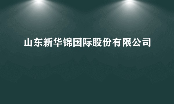 山东新华锦国际股份有限公司