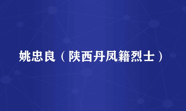 姚忠良（陕西丹凤籍烈士）