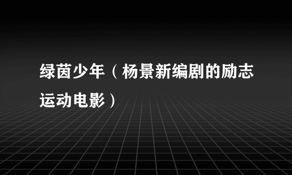绿茵少年（杨景新编剧的励志运动电影）
