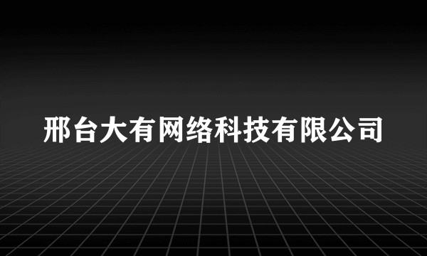 邢台大有网络科技有限公司