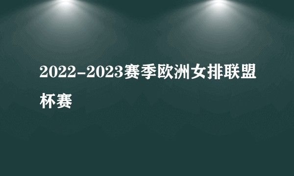 2022-2023赛季欧洲女排联盟杯赛