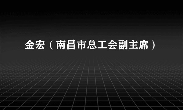 金宏（南昌市总工会副主席）