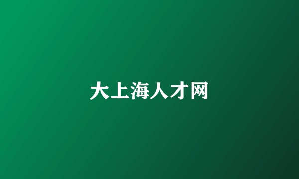 大上海人才网