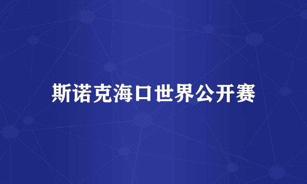 斯诺克海口世界公开赛