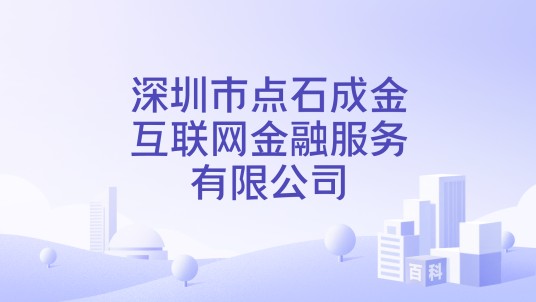 深圳市点石成金互联网金融服务有限公司