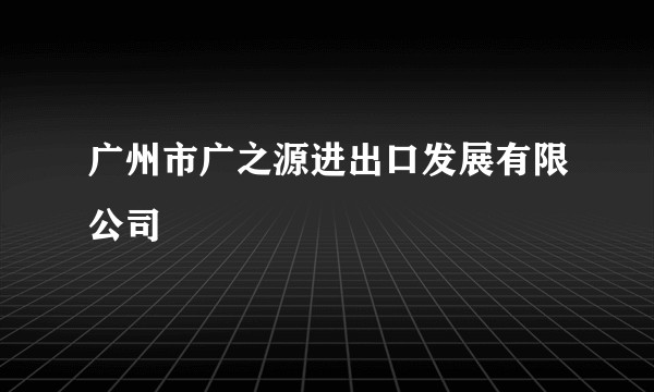 广州市广之源进出口发展有限公司