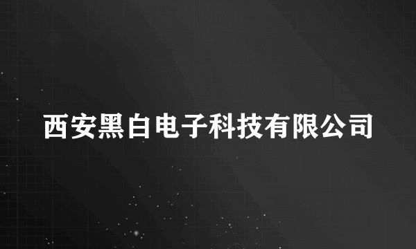 西安黑白电子科技有限公司