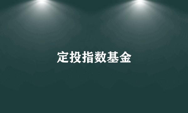 定投指数基金