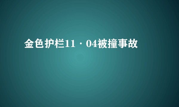 金色护栏11·04被撞事故