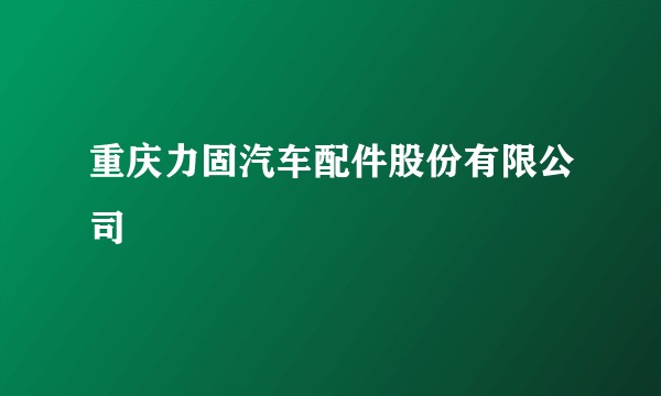重庆力固汽车配件股份有限公司
