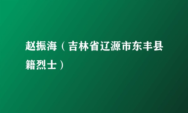 赵振海（吉林省辽源市东丰县籍烈士）