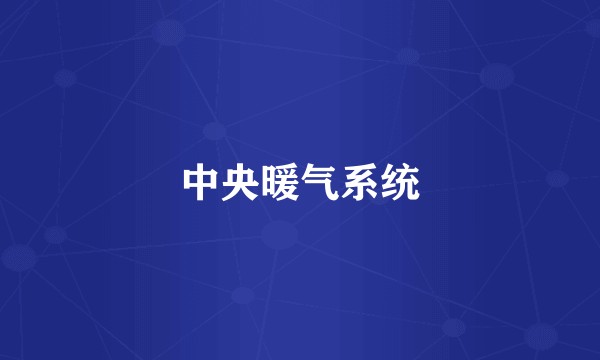 中央暖气系统
