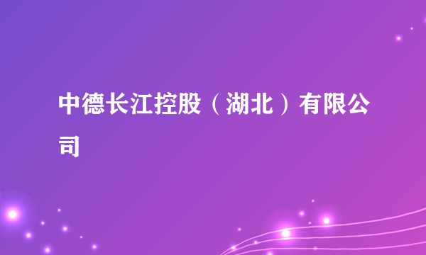 中德长江控股（湖北）有限公司
