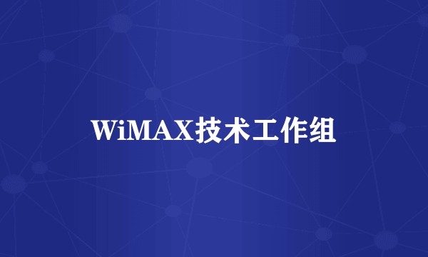 WiMAX技术工作组