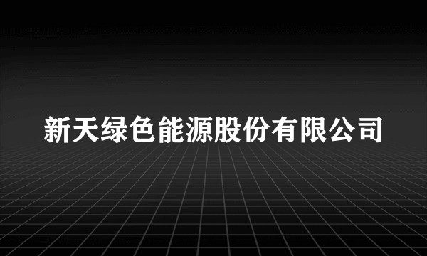 新天绿色能源股份有限公司