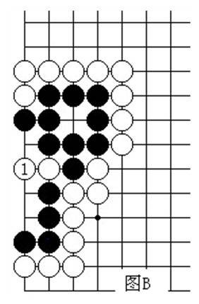 金鸡独立（围棋对杀中利用一路形成对方气紧无法入子的战术手段）