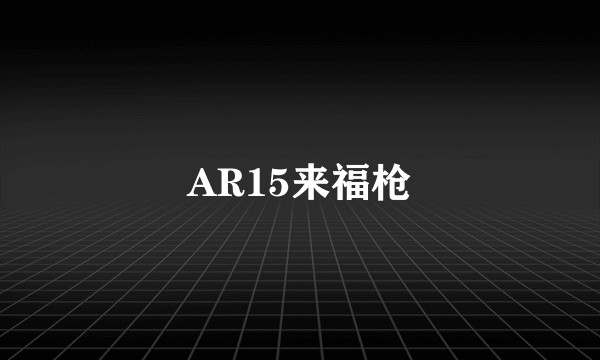 AR15来福枪