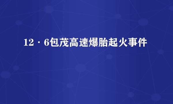 12·6包茂高速爆胎起火事件