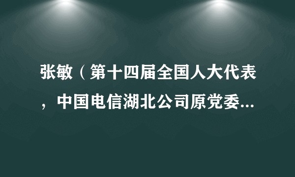 张敏（第十四届全国人大代表，中国电信湖北公司原党委书记、总经理）