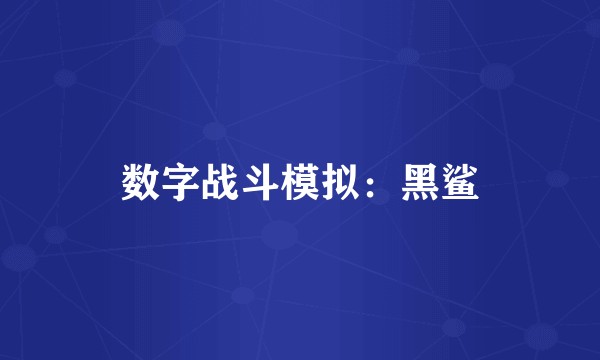 数字战斗模拟：黑鲨