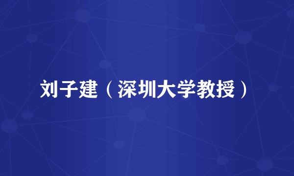 刘子建（深圳大学教授）