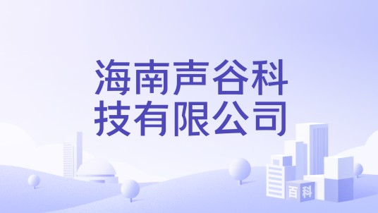 海南声谷科技有限公司