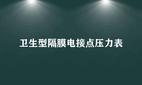 卫生型隔膜电接点压力表