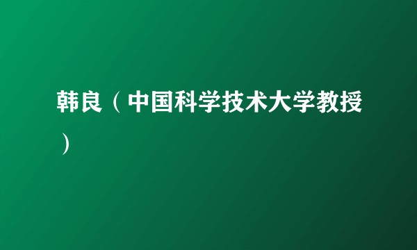 韩良（中国科学技术大学教授）