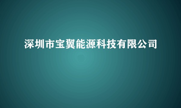 深圳市宝翼能源科技有限公司
