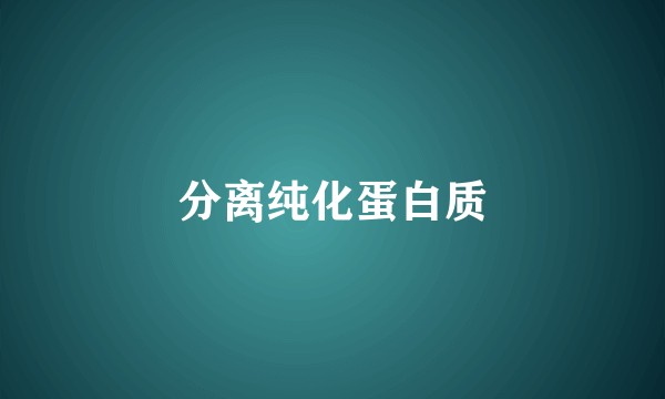 分离纯化蛋白质