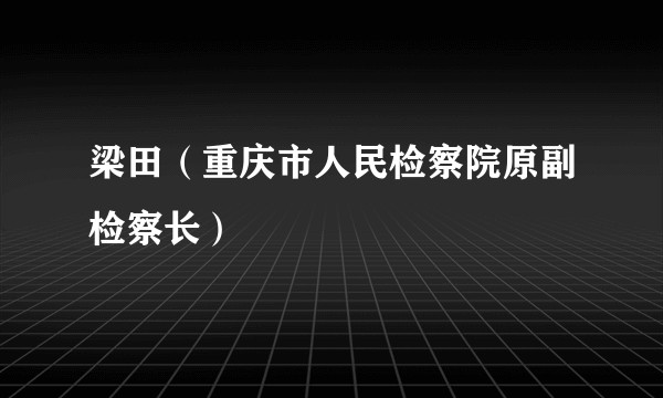 梁田（重庆市人民检察院原副检察长）