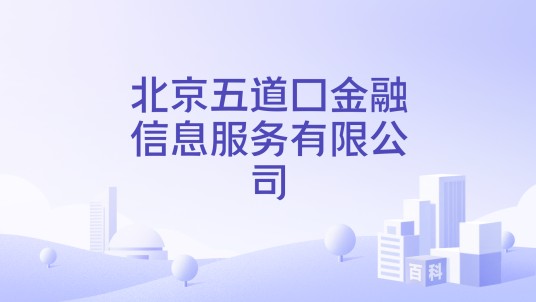 北京五道口金融信息服务有限公司