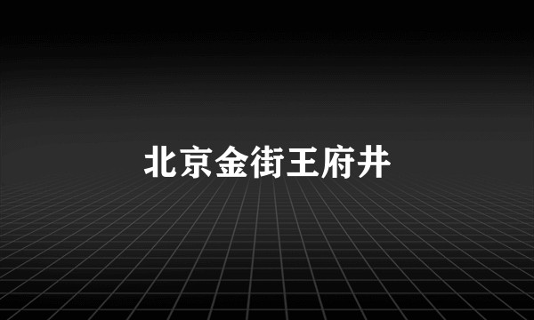 北京金街王府井