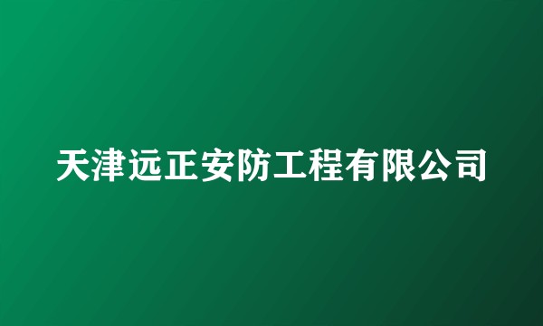 天津远正安防工程有限公司