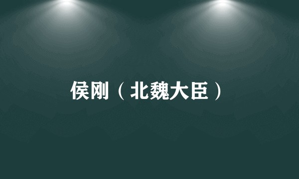 侯刚（北魏大臣）