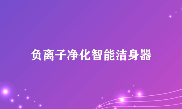 负离子净化智能洁身器