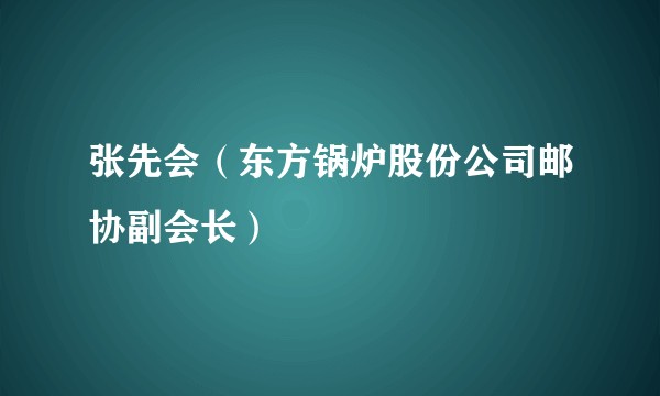 张先会（东方锅炉股份公司邮协副会长）
