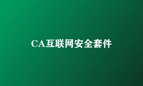 CA互联网安全套件