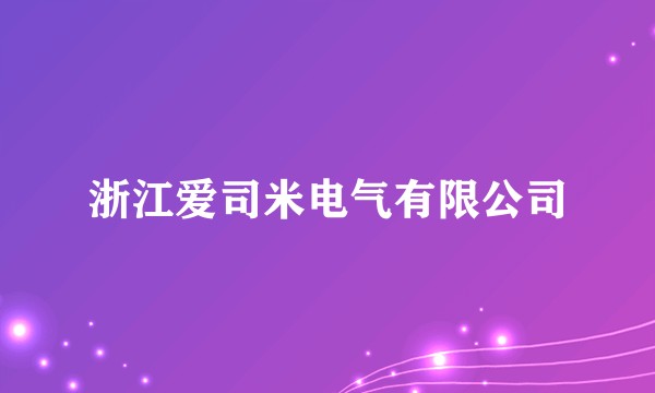 浙江爱司米电气有限公司